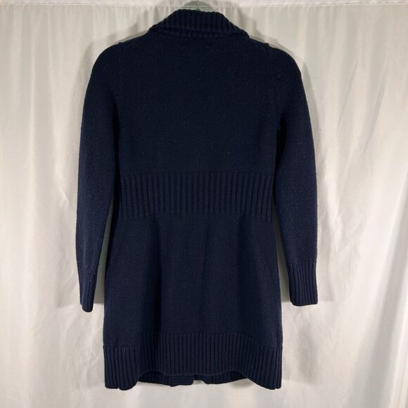 Banana Republic Extra Fine Merino Wool Jacket Women's Small Blue Button Up - Picture 6 of 7